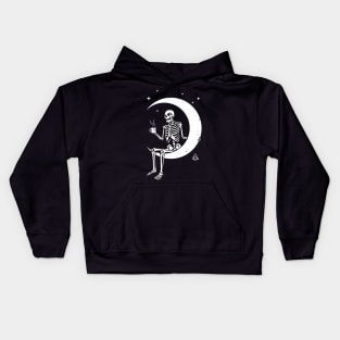 Coffee on the moon Kids Hoodie